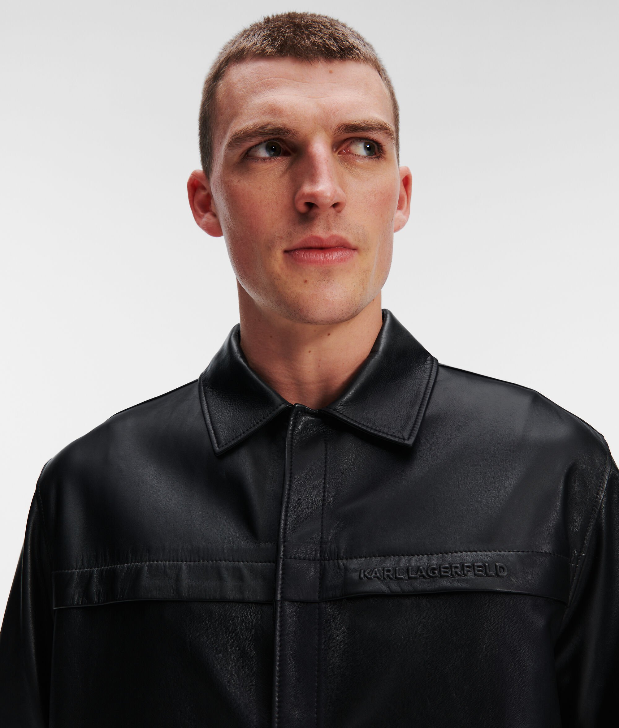 (image for) Classic LEATHER SHIRT WITH CHEST POCKET